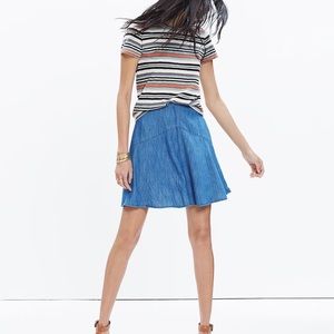 Madewell denim piazza skirt used size 12